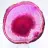 Slice of dyed pink agate for collection