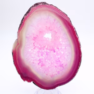 Polished pink-tinted Brazilian agate