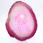 Polished pink-tinted Brazilian agate
