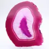 Natural pink dyed agate slice - 0