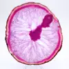 Natural pink-tinted agate slice - 1