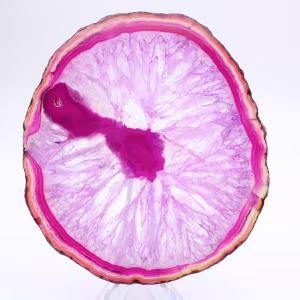 Natural pink-tinted agate slice