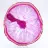 Natural pink-tinted agate slice