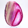 Polished pink-tinted sliced agate - 1