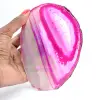 Polished pink-tinted sliced agate - 3
