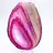 Polished pink-tinted sliced agate