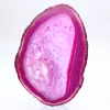 Decorative slice of dyed pink agate - 1