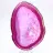 Decorative slice of dyed pink agate