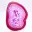 Polished slice of dyed pink agate — 5