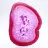 polished agate slice, tinted pink