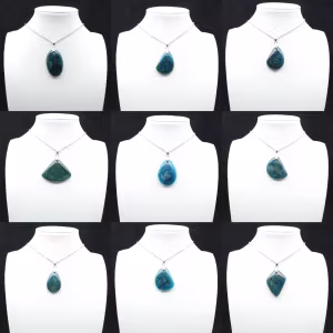 Blue Apatite Pendant from Madagascar - Natural Stone