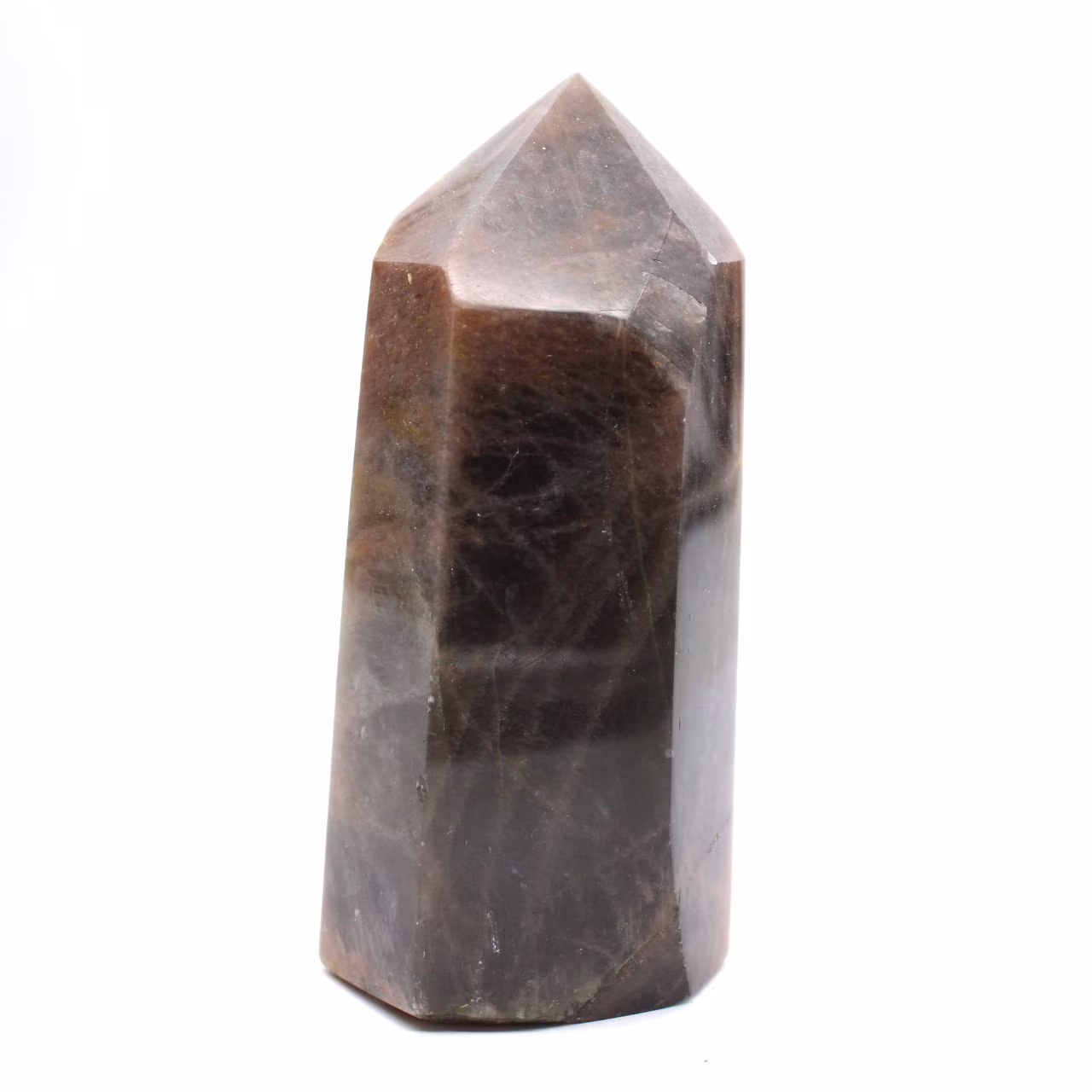 Dark Microcline Mineral Prism - Black Moonstone