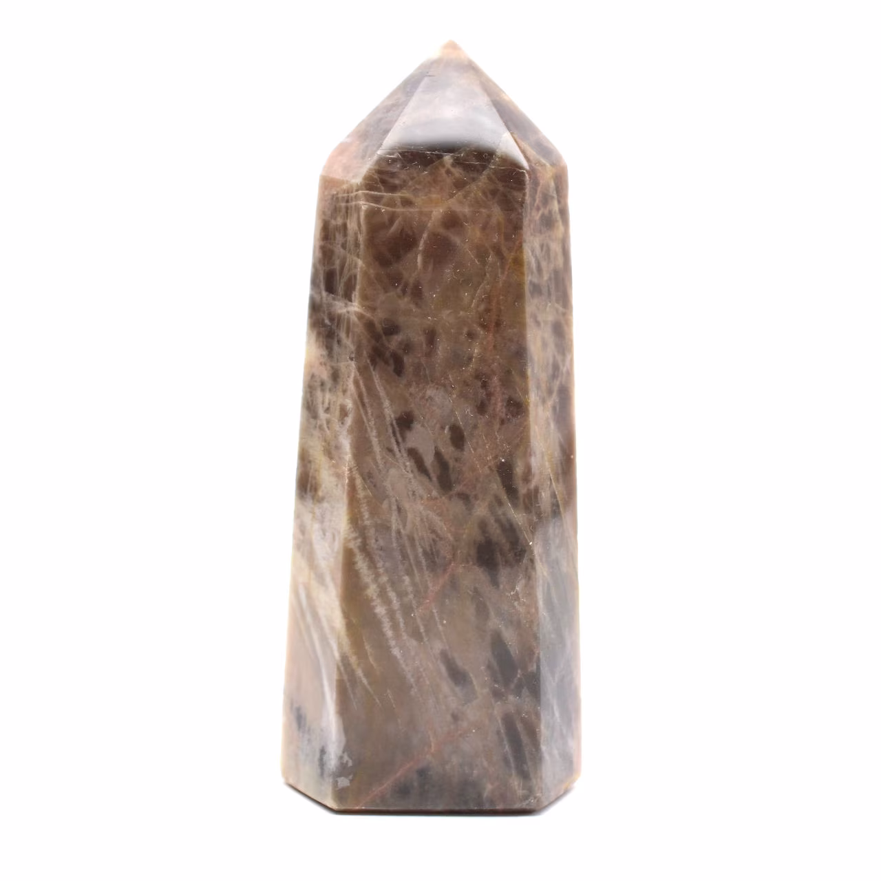 Dark Microcline Prism - Collectible Black Moonstone