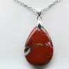 Madagascar Red Jasper and Chain - 0