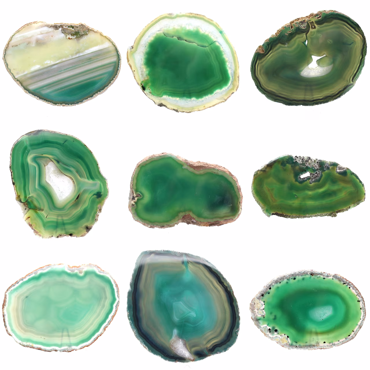 Natural green agate slice – Decorative piece 250 g