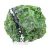 Raw Finnish chromediopside on a base, green stone 135 g - 5