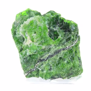 Raw natural chromiumdiopside, green specimen from Finland, 80 g