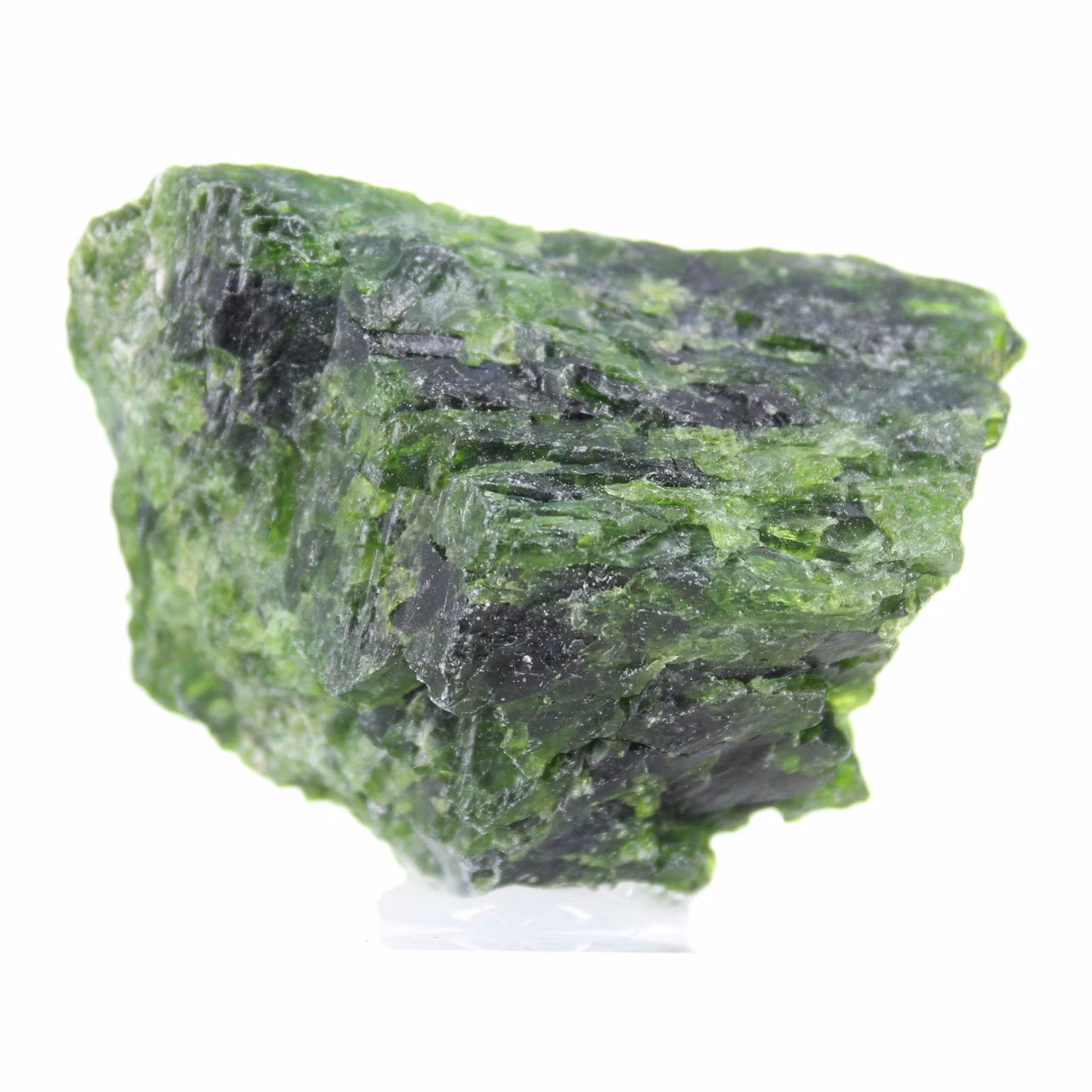 Raw chromediopside, green collector's mineral, Finland, 80 g