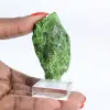 Raw Chromediopside from Finland, green mineral on a base, 60 g - 1