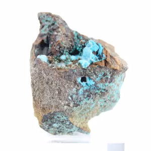 Natural Brochantite from Chile on Gangue - Raw Mineral
