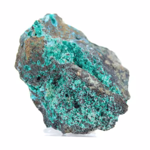 Chilean Brochantite: Raw Mineral on Gangue and Basement