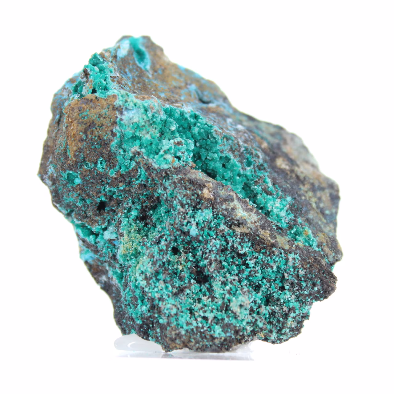 Chilean Brochantite: Raw Mineral on Gangue and Basement