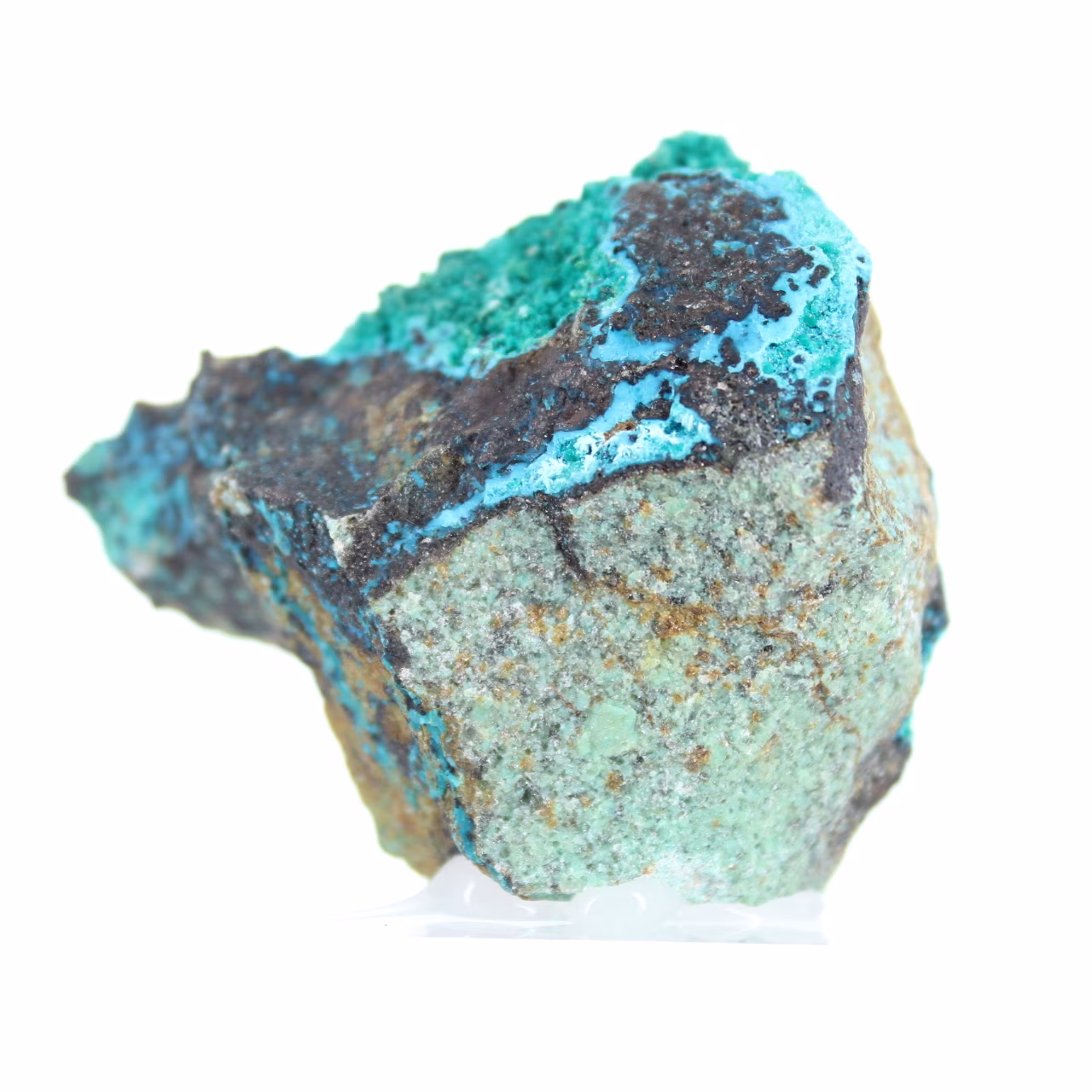 Green Brochantite Mineralogical Specimen from Chile on a Base