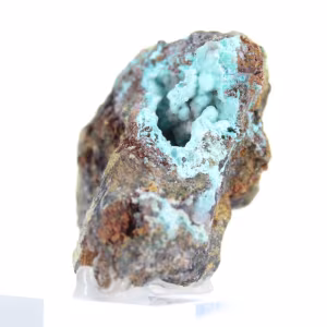 Raw Brochantite Collectible Stone from Chile on a Base