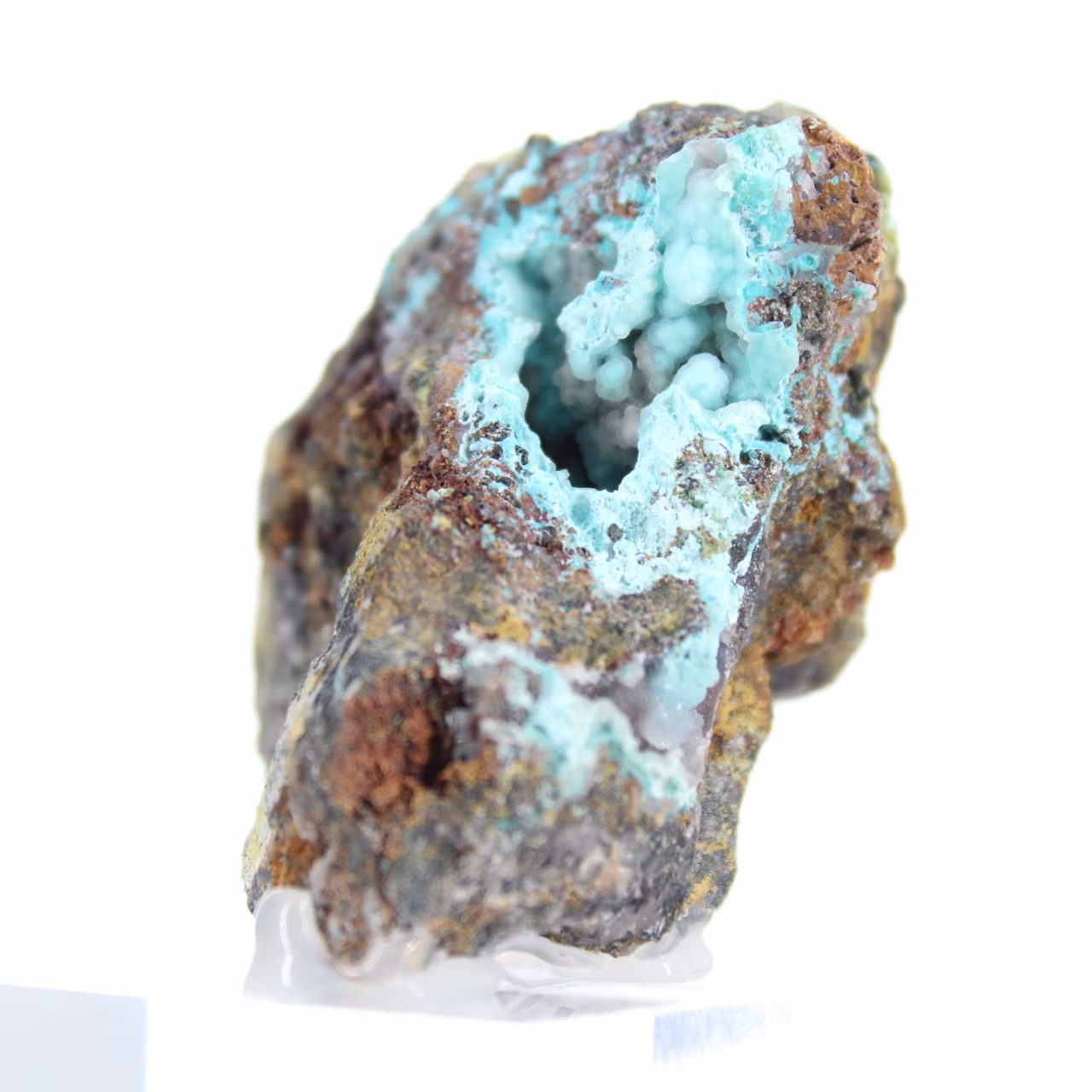 Raw Brochantite Collectible Stone from Chile on a Base
