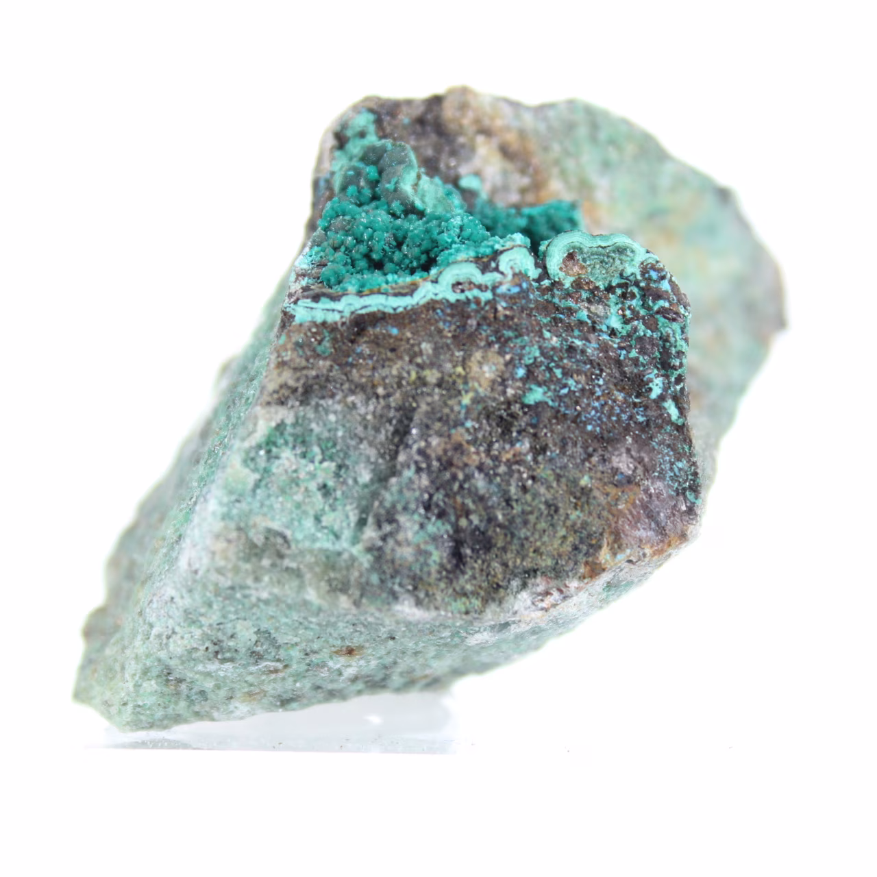 Natural Brochantite on Gangue from Chile with Base