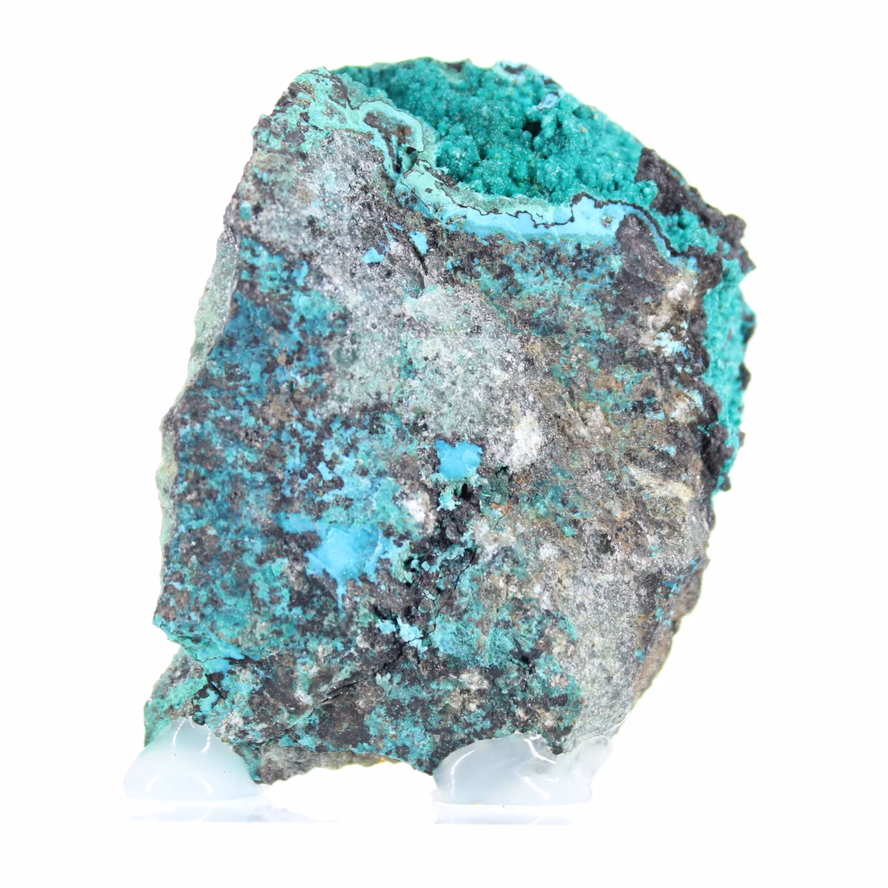 Authentic Raw Brochantite Specimen from Chile on a Base