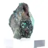 Raw Brochantite Crystals on Gangue from Chile on Base - 3