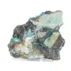 Natural Brochantite from Chile mounted on a display stand - 2