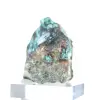Natural Brochantite from Chile mounted on a display stand - 3
