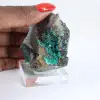 Raw Green Brochantite Mineral from Chile on Gangue - 1