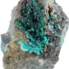Raw Green Brochantite Mineral from Chile on Gangue - 5
