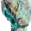 Raw Green Brochantite from Chile mounted on a base - 5