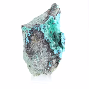 Raw Brochantite Mineral Specimen from Chile on Base