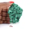Small fibrous malachite specimen from DRC, acrylic stand included - 6