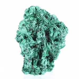 Small fibrous malachite specimen from DRC, acrylic stand included