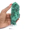 Fibrous malachite column from Congo, specimen on acrylic stand - 7