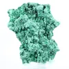 Flat-profile fibrous malachite from DRC, decorative mineral on stand - 1