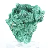 Natural green malachite from Congo in fibrous aggregate, on stand - 4
