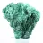 Natural green malachite from Congo in fibrous aggregate, on stand