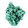 Fibrous malachite sample from Congo on transparent stand - 0