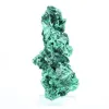 Fibrous malachite sample from Congo on transparent stand - 2