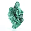 Fibrous malachite sample from Congo on transparent stand - 3