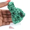 Malachite stone from DRC in radiating fibres, acrylic stand - 6