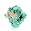 Natural fibrous-textured malachite from Congo, piece on stand - 2