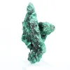 Fibrous-structured malachite from Congo, mineral specimen on stand - 2